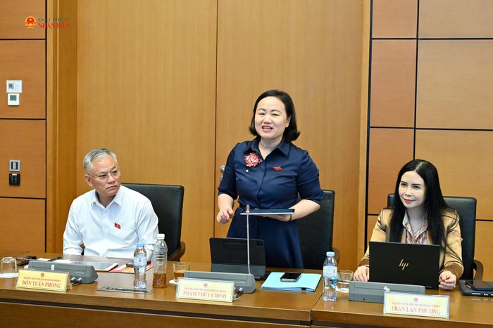 ĐBQH Phạm Thúy Chinh (TP. Hải Phòng) phát biểu thảo luận Tổ 11