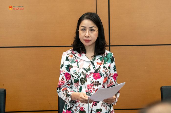ĐBQH Phan Thị Thùy Linh (Thanh Hóa) phát biểu thảo luận tại Tổ 3