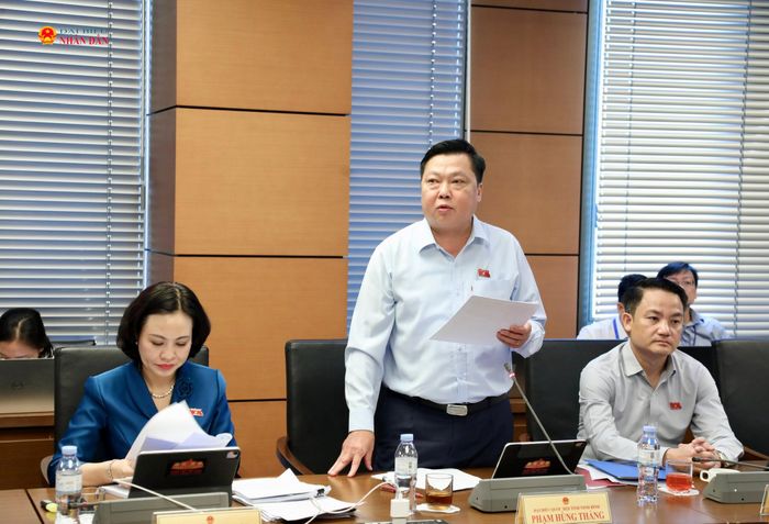 ĐBQH Phạm Hùng Thắng (Ninh Bình) phát biểu thảo luận tại Tổ 10