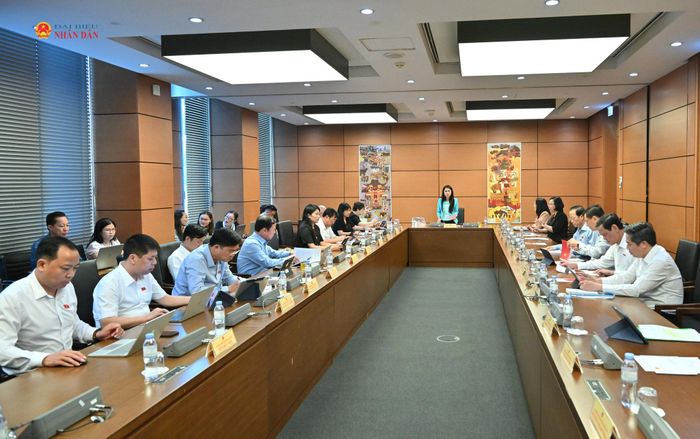 Toàn cảnh phiên thảo luận Tổ 12 (Đoàn ĐBQH các tỉnh Vĩnh Long, Điện Biên, Lạng Sơn)