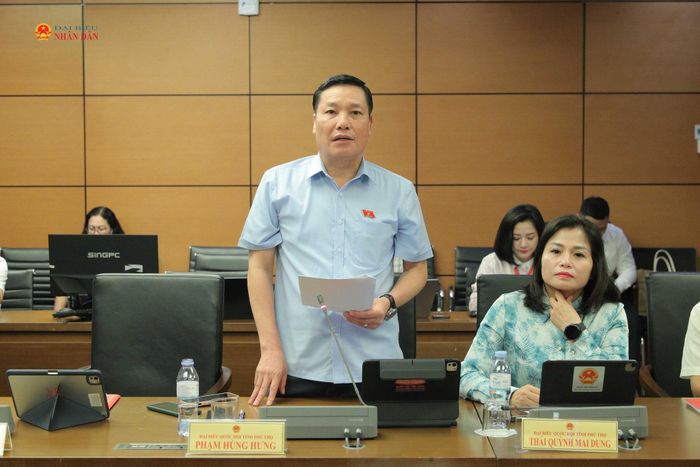 ĐBQH Phạm Hùng Hưng (Phú Thọ) phát biểu thảo luận tại Tổ 15