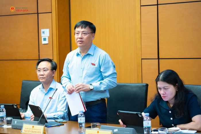 ĐBQH Nguyễn Thanh Liêm (Quảng Trị) phát biểu thảo luận tại Tổ 13
