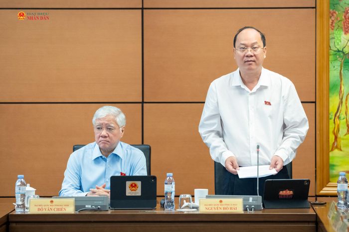ĐBQH Nguyễn Hồ Hải (Cà Mau) phát biểu thảo luận tại Tổ 8