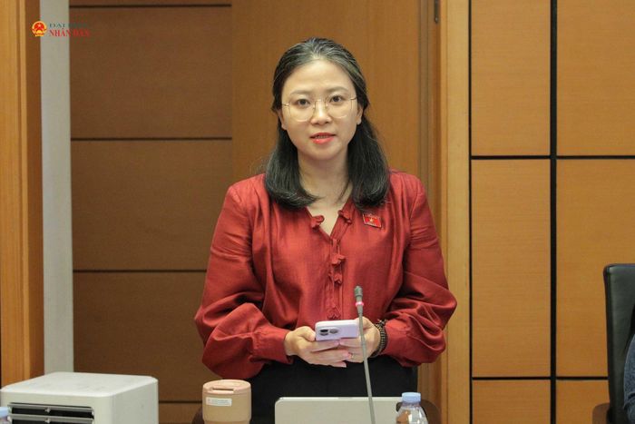 ĐBQH Nguyễn Thanh Ngân (Khánh Hòa) phát biểu thảo luận tại Tổ 4
