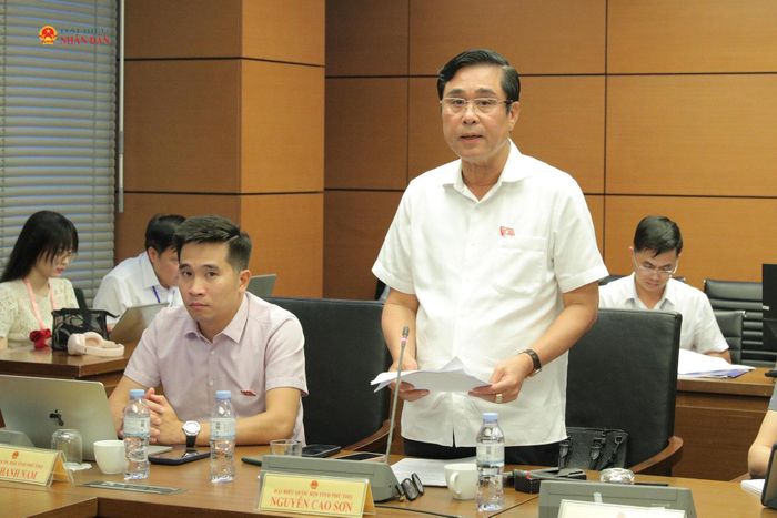 ĐBQH Nguyễn Cao Sơn (Phú Thọ) phát biểu thảo luận tại Tổ 15