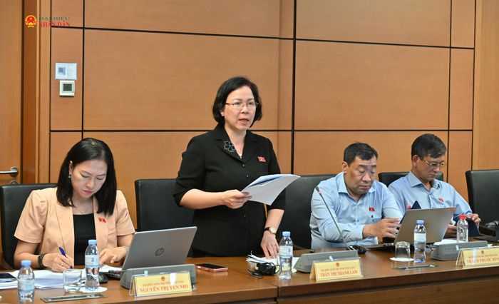 ĐBQH Trần Thị Thanh Lam (Vĩnh Long) phát biểu thảo luận tại Tổ 12