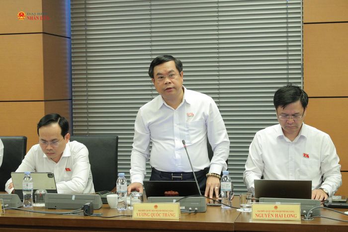 ĐBQH Vương Quốc Thắng (TP. Đà Nẵng) phát biểu thảo luận tại Tổ 15
