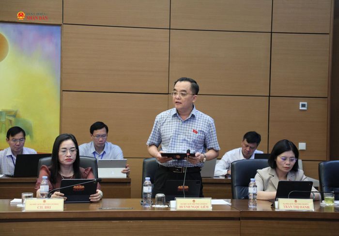 ĐBQH Huỳnh Ngọc Liêm (Lâm Đồng) phát biểu thảo luận tại Tổ 7