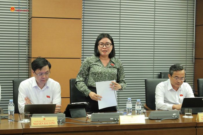 ĐBQH Phan Thị Thúy Linh (TP. Đà Nẵng) phát biểu thảo luận tại Tổ 15