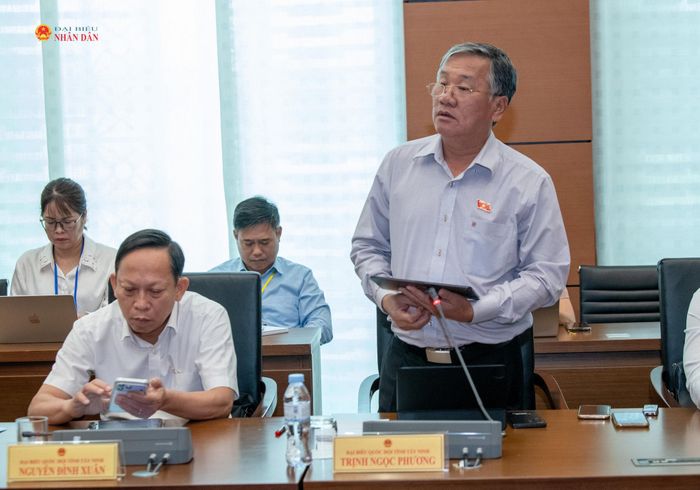 ĐBQH Trịnh Ngọc Phương (Tây Ninh) phát biểu thảo luận tại Tổ 3