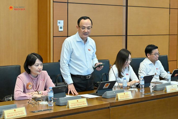 ĐBQH Nguyễn Ngọc Sơn (TP. Hải Phòng) phát biểu thảo luận Tổ 11