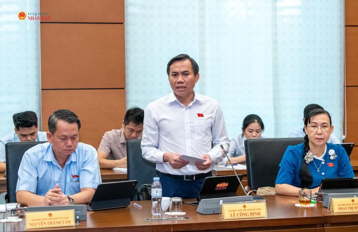 ĐBQH Lê Công Đỉnh (Tây Ninh) phát biểu thảo luận tại Tổ 3