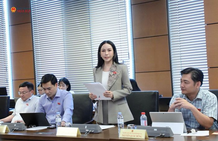 ĐBQH Lê Nữ Thùy Dương (TP. Đồng Nai) phát biểu