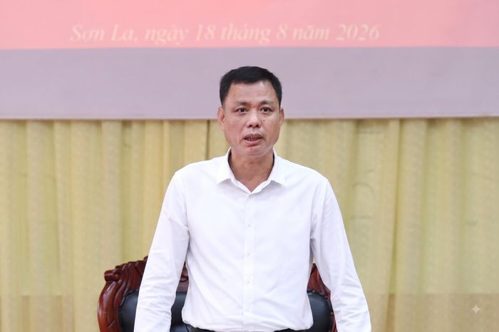 Đồng chí Nguyễn Thành Công, Phó Chủ tịch UBND tỉnh Sơn La phát biểu tại Hội nghị. Ảnh SNews