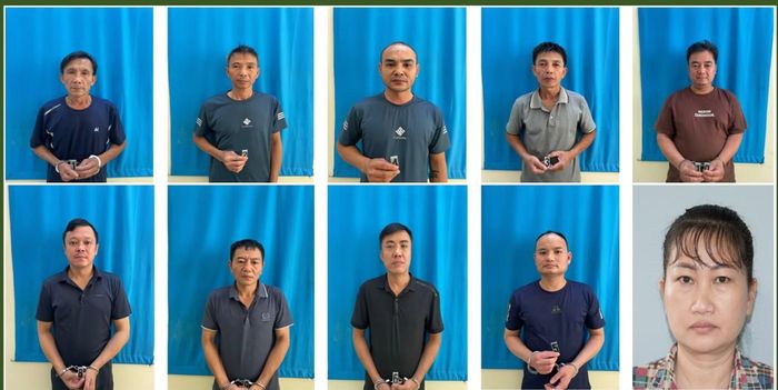 Các đối tượng đánh bạc bị bắt giữ.