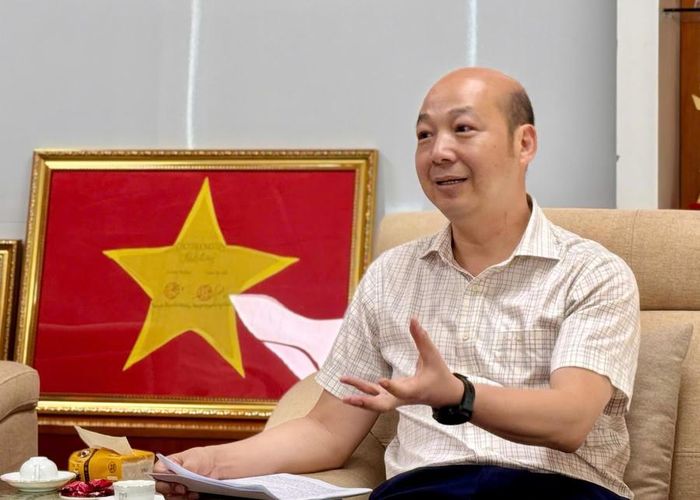 Thượng tá Vũ Hồng Quân - Giám đốc Viettel Thái nguyên (Chi nhánh thuộc Tập đoàn Viettel) chia sẻ về những thành tựu, khó khăn của hoạt động CĐS tại Thái Nguyên (Ảnh: Tập đoàn Viettel cung cấp).