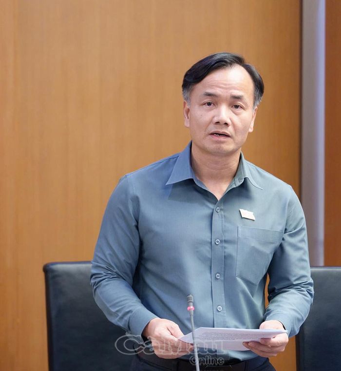 Đại biểu Trần Hoài Nam, Uỷ viên chuyên trách Uỷ ban Dân nguyện và Giám sát của Quốc hội, phát biểu tại phiên thảo luận.