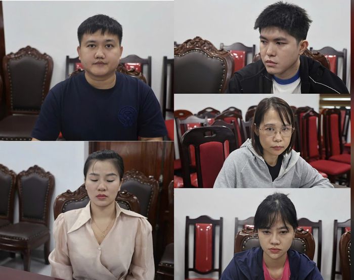 Các đối tượng trong đường dây. (Ảnh: Công an Bắc Ninh).