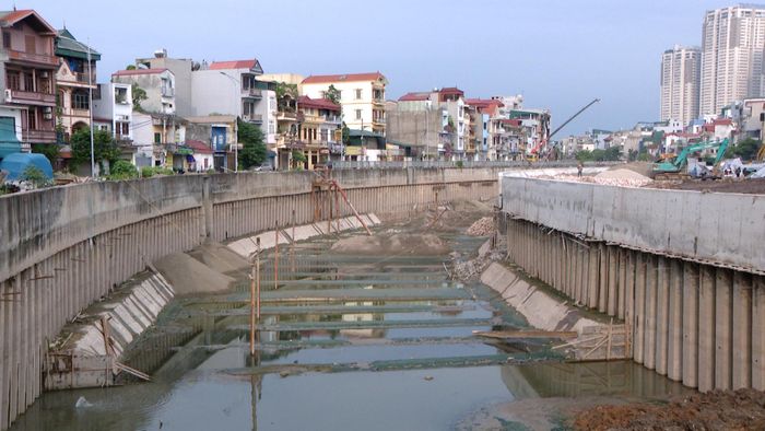 Dự án tuyến kênh La Khê đang bước vào giai đoạn nước rút. Ảnh: Đỗ Bắc