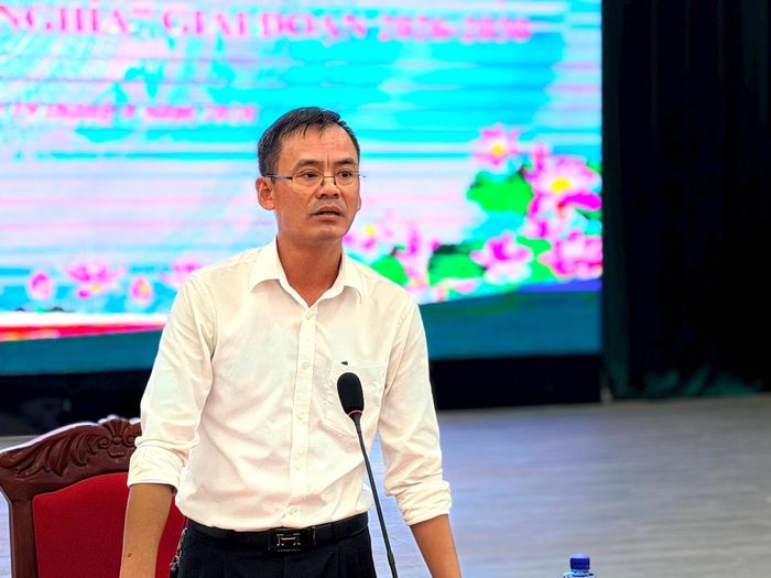 Ông Nguyễn Mạnh Hồng, Chủ tịch Ủy ban MTTQ Việt Nam xã Phúc Thịnh. Ảnh: Thanh Hà