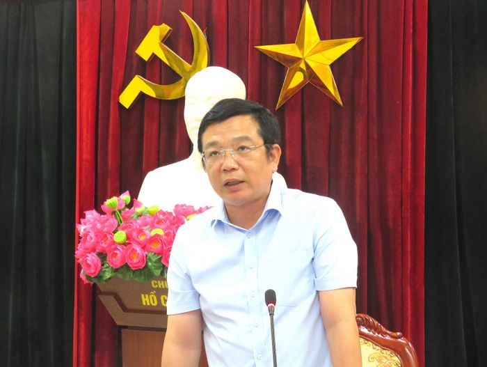 Bí thư Đảng ủy xã Thiên Lộc Phạm Xuân Toàn kết luận hội nghị. Ảnh: PV