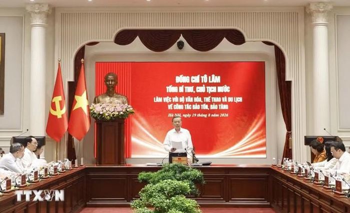 Tổng Bí thư, Chủ tịch nước Tô Lâm phát biểu. Ảnh: TTXVN