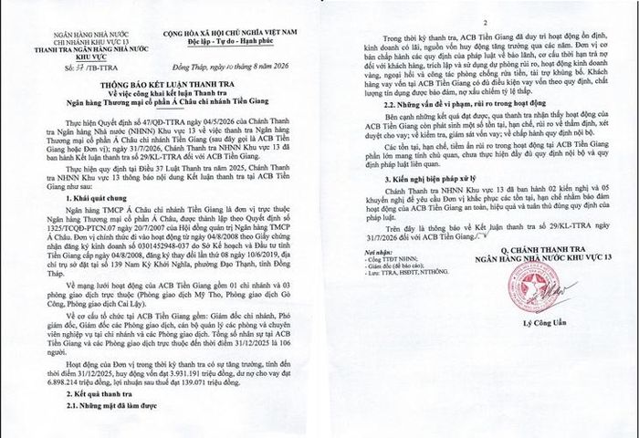 KLTT ACB Tiền Giang.