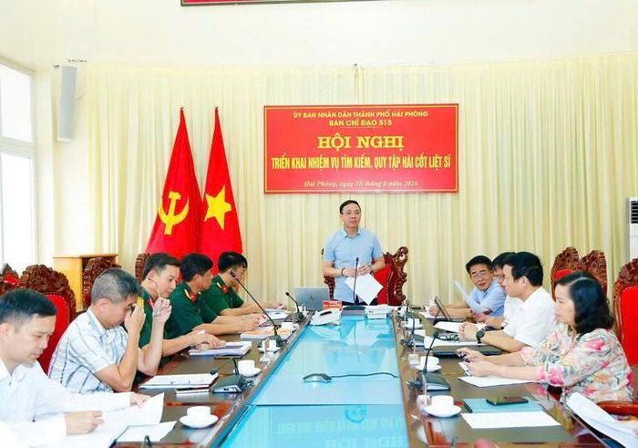 Ông Đào Trọng Đức, Phó Chủ tịch UBND thành phố phát biểu tại Hội nghị đánh giá kết quả thực hiện Chiến dịch 500 ngày đêm tại Hải Phòng - Ảnh: Nguyễn Lan