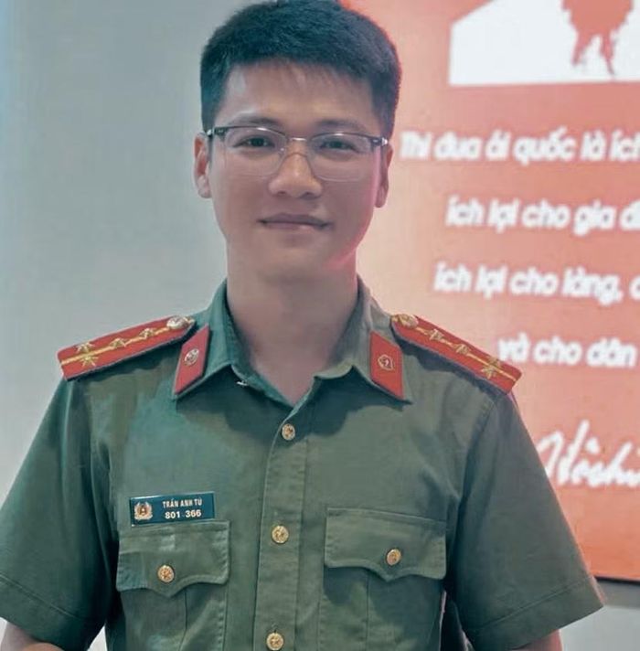 Đại úy Trần Anh Tú (Cán bộ Phòng Công tác Chính trị, Công an thành phố Hà Nội)