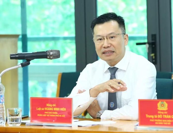 Luật sư Hoàng Minh Hiển (Phó Chủ nhiệm Đoàn Luật sư TP Hà Nội)