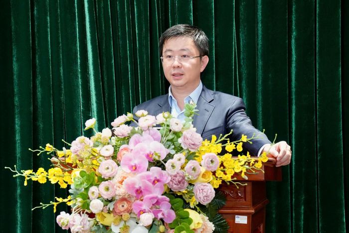 Thứ trưởng Bộ KHCN Bùi Hoàng Phương phát biểu tại hội nghị.