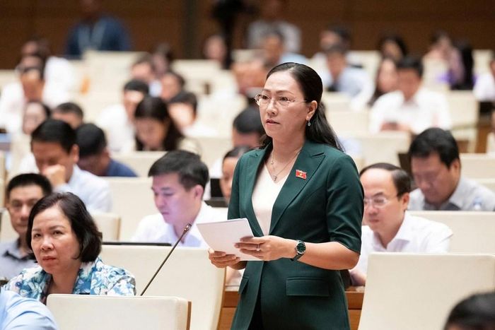 Đại biểu Nguyễn Thị Yến Nhi phát biểu
