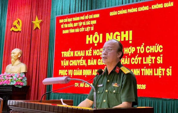 Đại tá Nguyễn Đình Chuẩn phát biểu tại Hội nghị