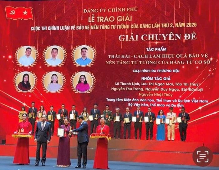 Trung tâm Điện ảnh Văn hóa, Thể thao và Du lịch Việt Nam (Bộ VHTTDL) vinh dự nhận giải Chuyên đề thể loại đa phương tiện với tác phẩm "Thái Hải - Cách làm hiệu quả bảo vệ nền tảng tư tưởng của Đảng từ cơ sở"