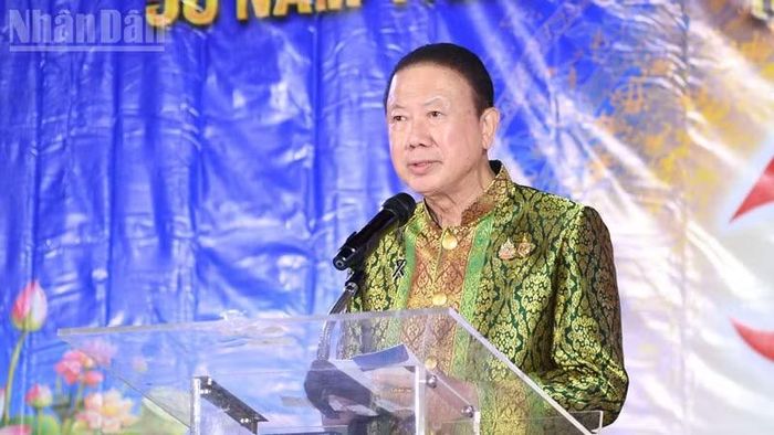 Chủ tịch Hội Hữu nghị Thái Lan-Việt Nam Sanan Angubolkul. (Ảnh: MINH THẮNG)