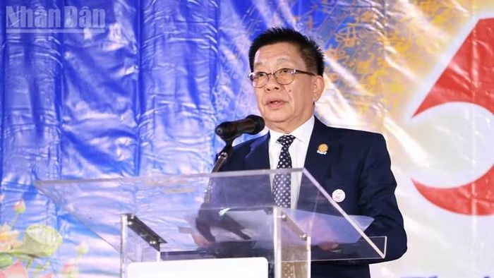 Chủ tịch Hội Người Việt Nam toàn Thái Lan Hồ Văn Lâm. (Ảnh: XUÂN SƠN)
