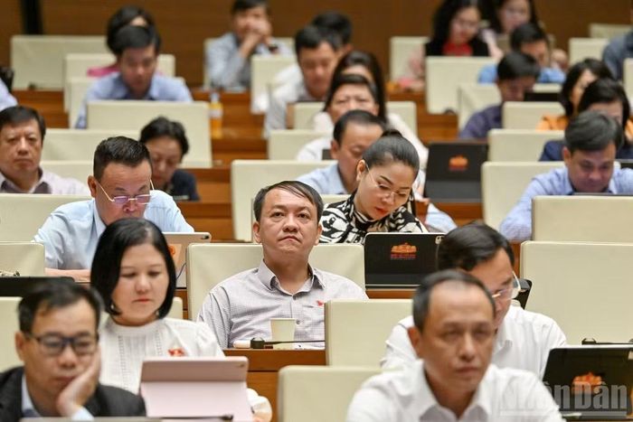 Các đại biểu dự phiên họp sáng 20/8. (Ảnh: THỦY NGUYÊN)