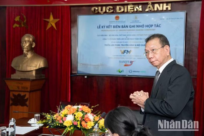 Ông Wong Chiang Tat, Chủ tịch Hội đồng quản trị GloEx phát biểu. (Ảnh: MINH DUY)