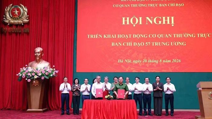 Cơ quan Thường trực Ban Chỉ đạo 57 Trung ương từ Văn phòng Trung ương Đảng về Bộ Công an. (Ảnh: KHỔNG HÀ)