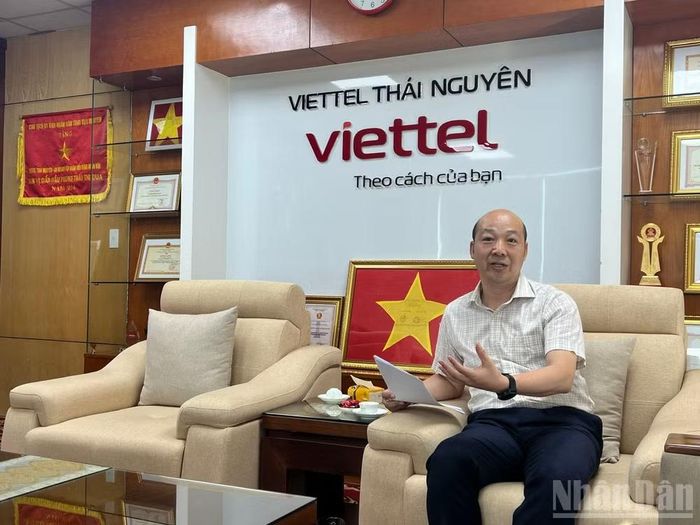 Thượng tá Vũ Hồng Quân - Giám đốc Viettel Thái Nguyên, chi nhánh thuộc Tập đoàn Viettel. (Ảnh: Anh Tuấn)