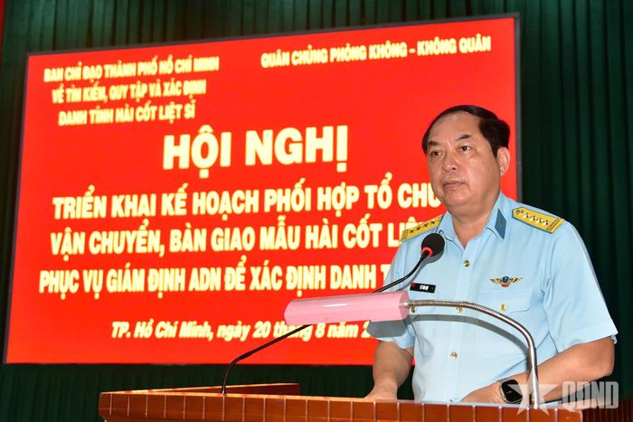 Đại tá Lê Văn Hợi phát biểu.