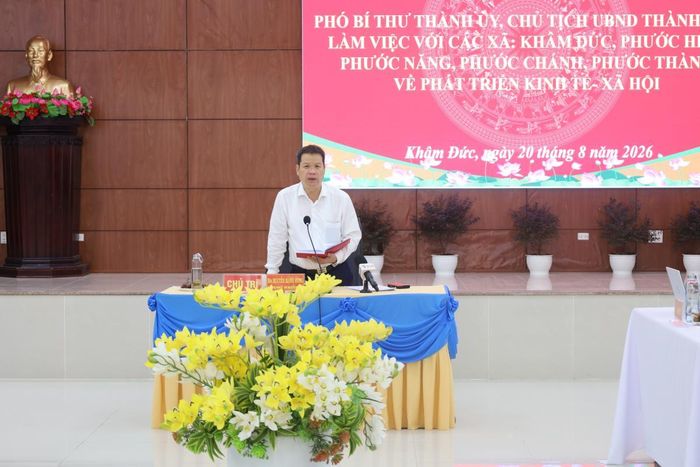 Chủ tịch UBND thành phố Nguyễn Mạnh Hùng phát kết luận tại buổi làm việc.