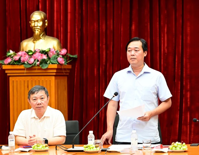 Đồng chí Lê Quốc Phong kết luận buổi làm việc. Ảnh: VĂN MINH