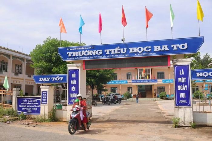 Trường Tiểu học xã Ba Tơ. Ảnh: V.X