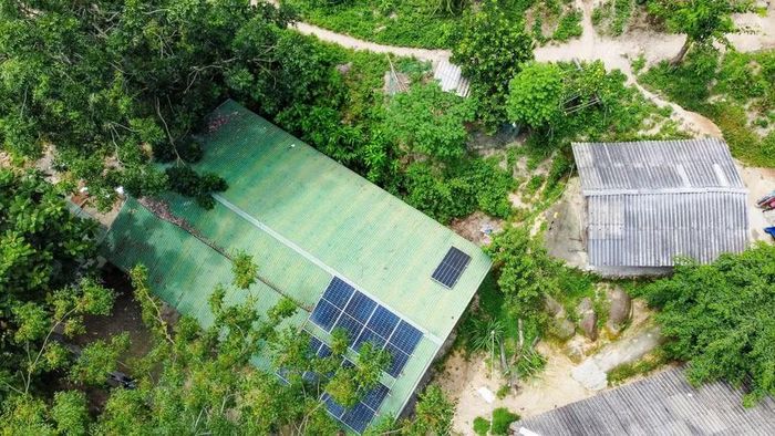 Điểm trường Suối Tung, xã Trung Lý nhìn từ trên cao.