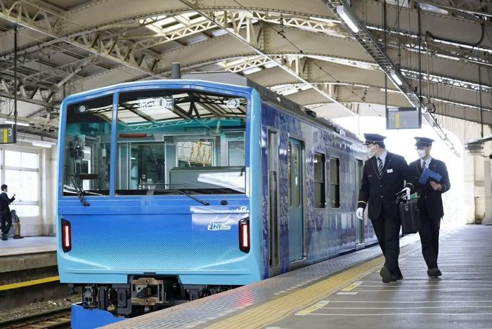 JR East dự kiến vận hành tàu hybrid chạy bằng hydro đầu tiên của Nhật Bản vào cuối năm tài chính 2027. (Nguồn: Kyodo)