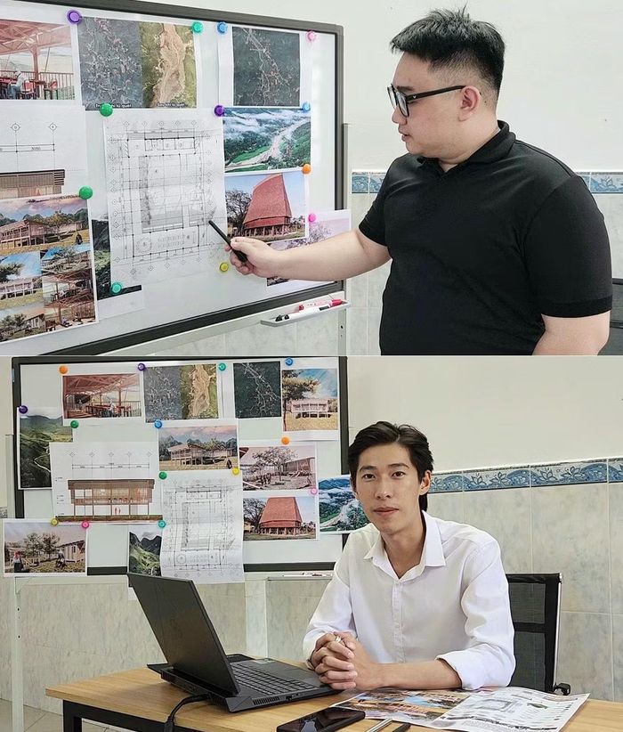 Sinh viên DTU với các mẫu poster thuyết trình cho đồ án “Archinest 03”