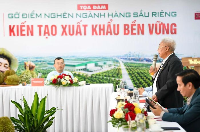 Tọa đàm “Gỡ điểm nghẽn ngành hàng sầu riêng: Kiến tạo xuất khẩu bền vững” do báo Tiền Phong tổ chức. Ảnh: Dương Triều