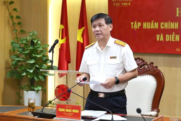 Phó Cục trưởng Cục Thuế Đặng Ngọc Minh phát biểu chỉ đạo tại hội nghị