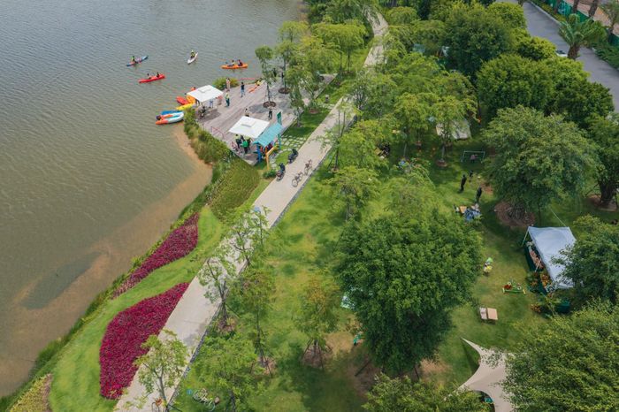 Một góc công viên Hồ Thiên Nga, Eco Retreat.